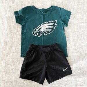 Nike 2T Shorts with NFL Eagles 2T T-Shirt Set